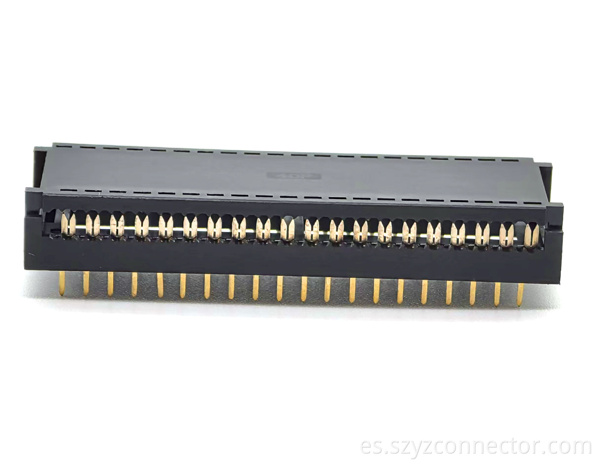 Wide-type 0.6DIP 2.54*15.24FD/40P IDC Connector Two-piece Half-gold